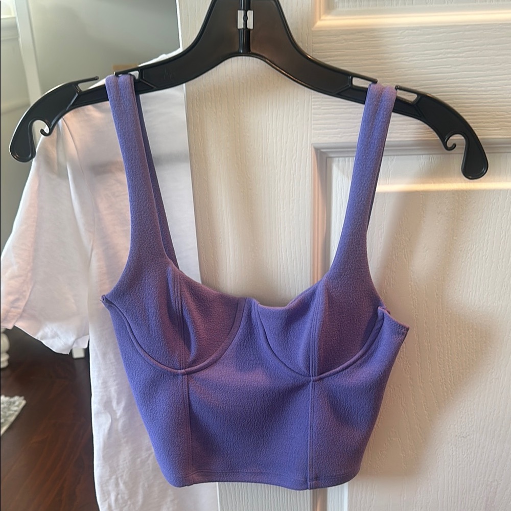 Purple Cropped Tank Top